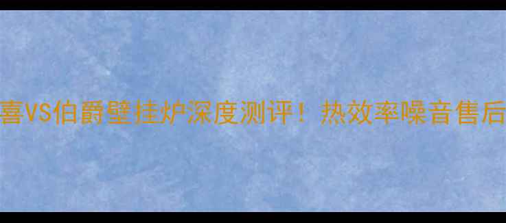 八喜VS伯爵壁挂炉深度测评热效率噪音售后全