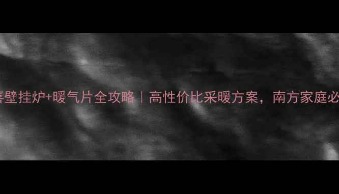 图片 🔥八喜壁挂炉+暖气片全攻略｜高性价比采暖方案，南方家庭必看🔥1