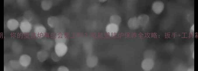 图片 🔥冬季供暖黄金期，你的壁挂炉真的会罢工吗？威能壁挂炉保养全攻略：扳手+工具箱=安全高效暖冬1