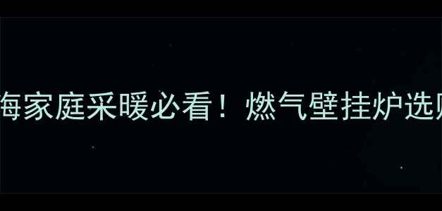 图片 🔥北京上海家庭采暖必看！燃气壁挂炉选购指南🔥1