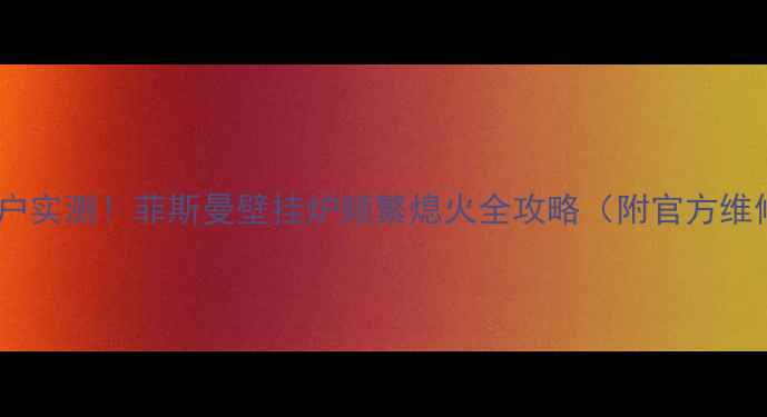 图片 🔥北京用户实测！菲斯曼壁挂炉频繁熄火全攻略（附官方维修电话）1