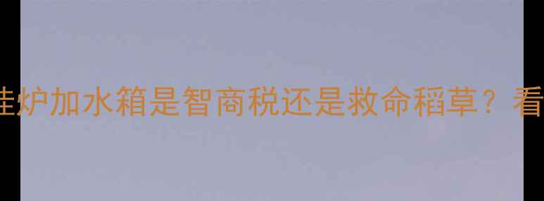 图片 🔥北方家庭必看！壁挂炉加水箱是智商税还是救命稻草？看完这篇不交冤枉钱！2
