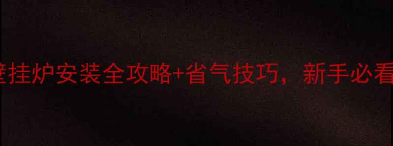 图片 🔥博世欧洲之星24kw壁挂炉安装全攻略+省气技巧，新手必看！附故障排查指南🔥2