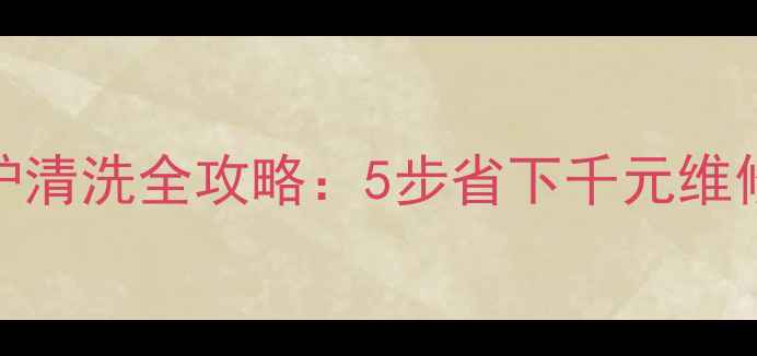 博世欧洲之星壁挂炉清洗全攻略5步省下千元维修费附安全自检清单
