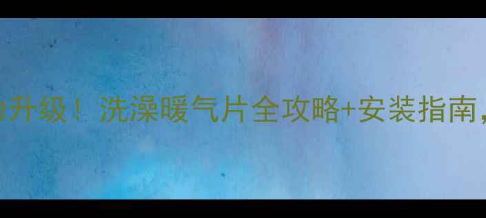 博世锅炉爆款热力升级洗澡暖气片全攻略安装指南温暖过冬不用愁