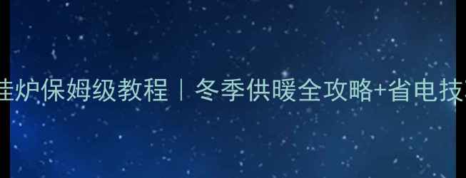 卡洛力壁挂炉保姆级教程冬季供暖全攻略省电技巧大公开