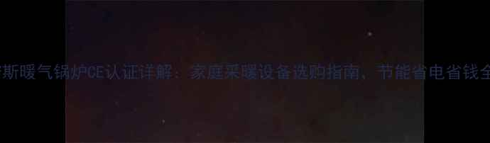 史密斯暖气锅炉CE认证详解家庭采暖设备选购指南节能省电省钱全攻略