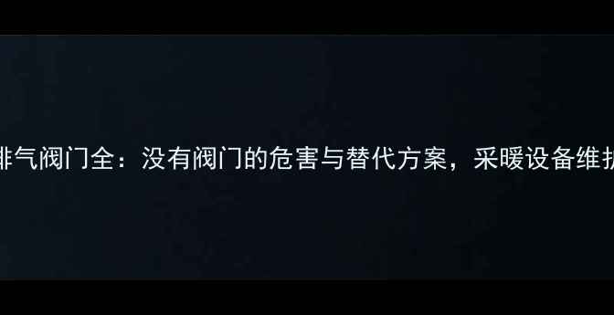 地暖排气阀门全没有阀门的危害与替代方案采暖设备维护必看