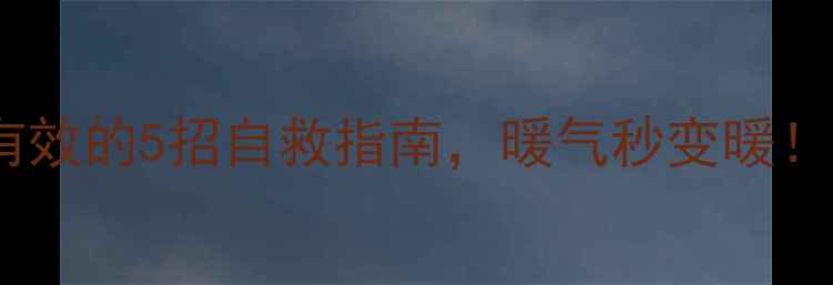 图片 🔥壁挂炉不热？亲测有效的5招自救指南，暖气秒变暖！｜冬季采暖避坑攻略1