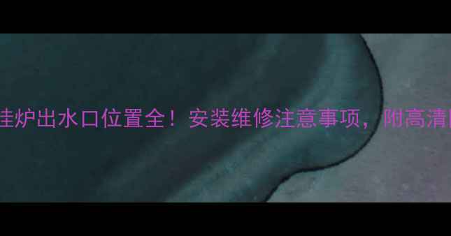 壁挂炉出水口位置全安装维修注意事项附高清图解