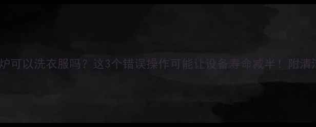 图片 🔥壁挂炉可以洗衣服吗？这3个错误操作可能让设备寿命减半！附清洁指南2