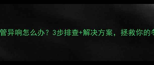 图片 🔥壁挂炉暖气管异响怎么办？3步排查+解决方案，拯救你的冬日睡眠！🔥1