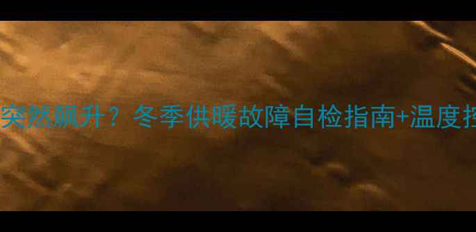 图片 🔥壁挂炉温度突然飙升？冬季供暖故障自检指南+温度控制全攻略💔1