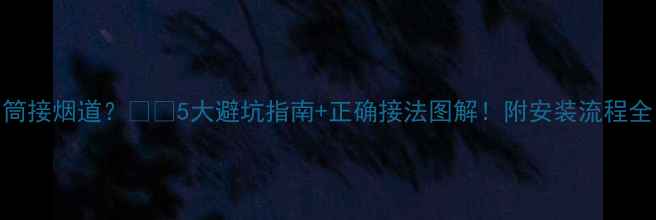 图片 🔥壁挂炉烟筒接烟道？⚠️5大避坑指南+正确接法图解！附安装流程全（附视频）