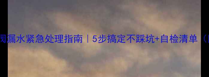 图片 🔥壁挂炉补水阀漏水紧急处理指南｜5步搞定不踩坑+自检清单（附视频演示）2