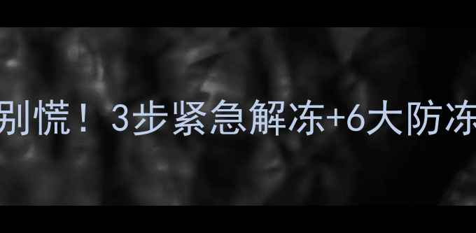 壁挂炉进水管冻了别慌3步紧急解冻6大防冻秘籍附维修电话
