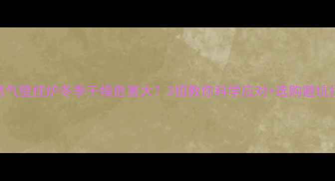 天然气壁挂炉冬季干燥危害大3招教你科学应对选购避坑指南