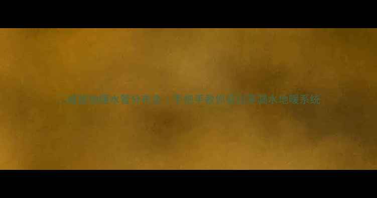 图片 🔥威能地暖水管分布全｜手把手教你装出零漏水地暖系统