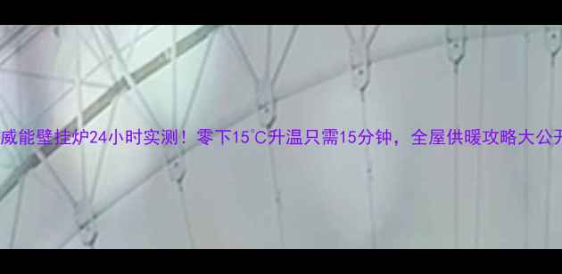 图片 🔥威能壁挂炉24小时实测！零下15℃升温只需15分钟，全屋供暖攻略大公开1