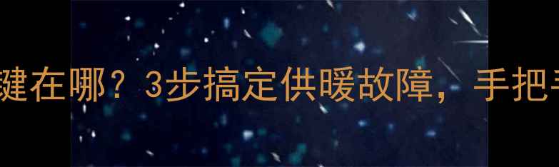 图片 🔥威能壁挂炉复位键在哪？3步搞定供暖故障，手把手教你快速重启！1