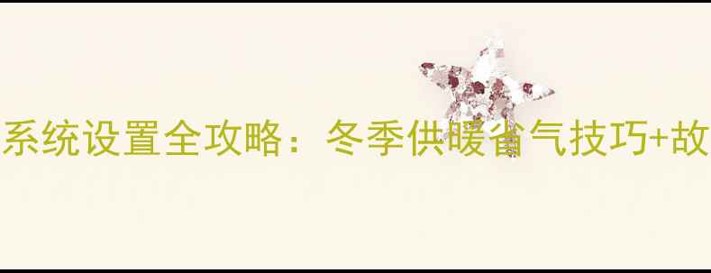 图片 🔥威能壁挂炉系统设置全攻略：冬季供暖省气技巧+故障自查指南✅