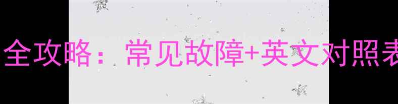 图片 🔥威能壁挂炉英文故障代码全攻略：常见故障+英文对照表+快速排查指南（附图解）