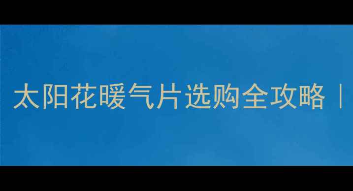 家居采暖新宠太阳花暖气片选购全攻略附安装保养秘籍