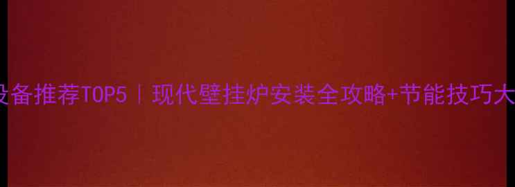 家用采暖设备推荐TOP5现代壁挂炉安装全攻略节能技巧大公开