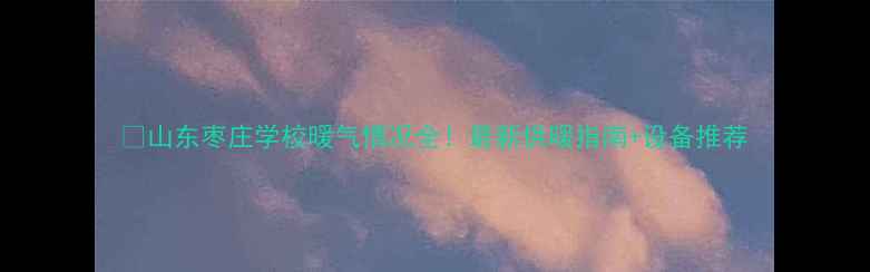 图片 🔥山东枣庄学校暖气情况全！最新供暖指南+设备推荐