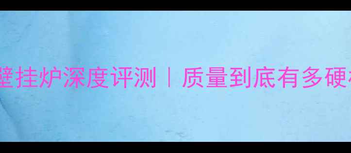 希尔博壁挂炉深度评测质量到底有多硬核