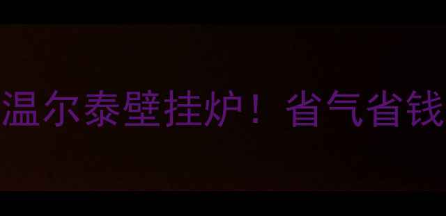 图片 🔥手把手教你正确使用温尔泰壁挂炉！省气省钱全攻略（附保养秘籍）