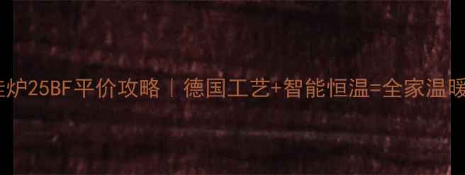 图片 🔥斯密壁挂炉25BF平价攻略｜德国工艺+智能恒温=全家温暖不费电！2