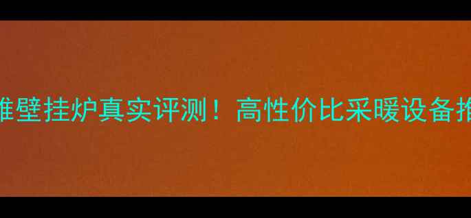 图片 🔥斯密静雅壁挂炉真实评测！高性价比采暖设备推荐指南🔥