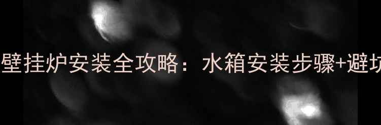 图片 🔥新手必看！威能36kw壁挂炉安装全攻略：水箱安装步骤+避坑指南（附高清图解）1