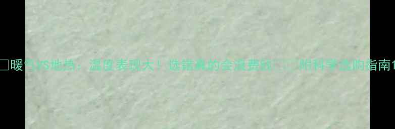 图片 🔥暖气VS地热：温度表现大！选错真的会浪费钱❄️附科学选购指南1