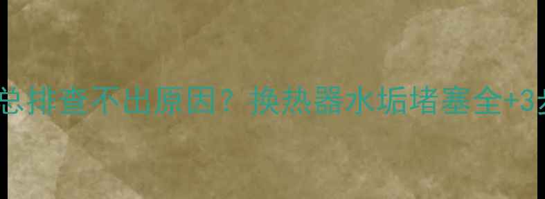 图片 🔥暖气不热总排查不出原因？换热器水垢堵塞全+3步解决指南2