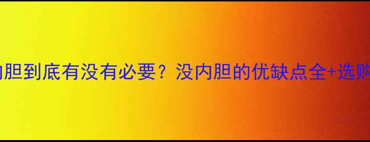 图片 🔥暖气炉内胆到底有没有必要？没内胆的优缺点全+选购避坑指南1