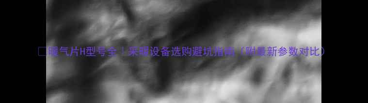 暖气片H型号全采暖设备选购避坑指南附最新参数对比