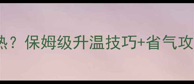 图片 🔥暖气片壁挂炉多久热？保姆级升温技巧+省气攻略，亲测30秒出温！1