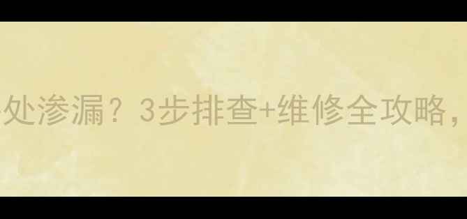 图片 🔥暖气片安装后接头处渗漏？3步排查+维修全攻略，省下千元维修费！2