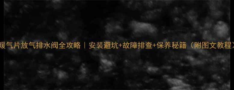 图片 🔥暖气片放气排水阀全攻略｜安装避坑+故障排查+保养秘籍（附图文教程）2