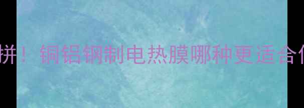 图片 🔥暖气片材质大比拼！铜铝钢制电热膜哪种更适合你家？选购指南全2