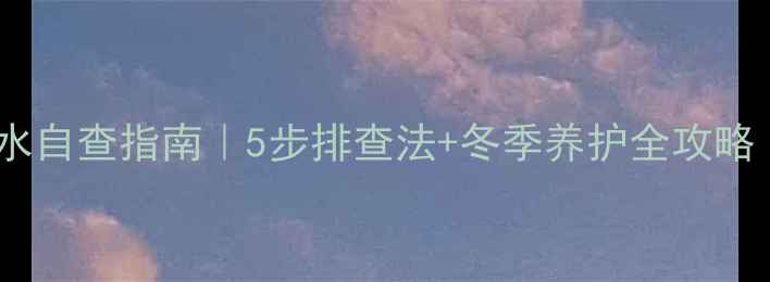 图片 🔥暖气片漏水自查指南｜5步排查法+冬季养护全攻略（附图解）1