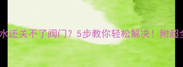 图片 🔥暖气片漏水还关不了阀门？5步教你轻松解决！附超全预防指南1