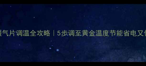 暖气片调温全攻略5步调至黄金温度节能省电又保暖