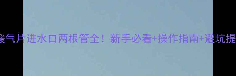 图片 🔥暖气片进水口两根管全！新手必看+操作指南+避坑提醒1
