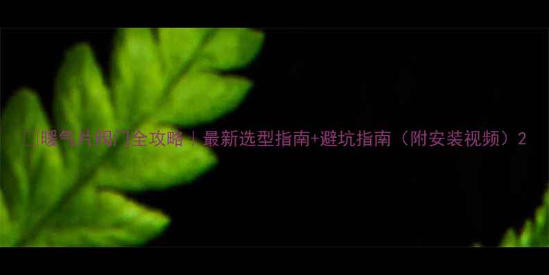 图片 🔥暖气片阀门全攻略｜最新选型指南+避坑指南（附安装视频）2