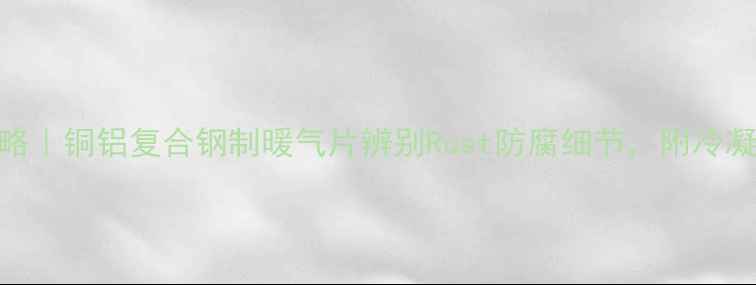 暖气片防腐检查全攻略铜铝复合钢制暖气片辨别Rust防腐细节附冷凝水管道避坑指南
