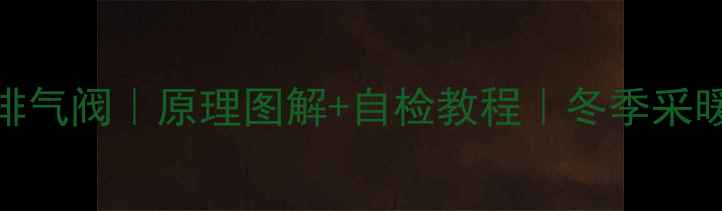 图片 🔥暖气自动排气阀｜原理图解+自检教程｜冬季采暖必看干货！