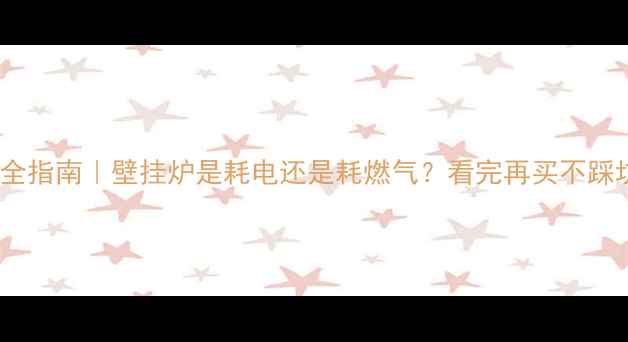 最全指南壁挂炉是耗电还是耗燃气看完再买不踩坑